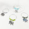 baby elephant wine charms, baby elephant shower decorations, elephant baby shower favors, baby shower party ideas
