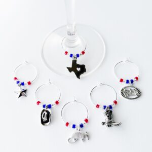 texan wine charms