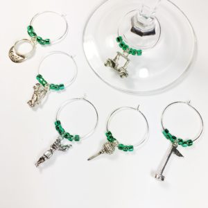 golf wine charms, unique golf gift, gift for golfer, gift for golf lover