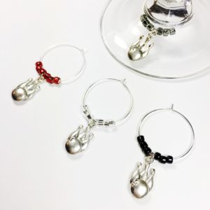 bowling wine charms, unique gift bowling, bowling gifts, gift for bowler