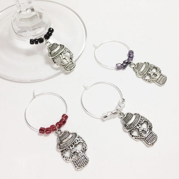 Skull Wine Charms WINE175a