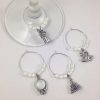 white wedding wine charms, wine charms for weddings, wine charms for wedding shower, wedding shower decor ideas, bridal shower decor ideas