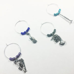 classical music wine charms, classical music gift, unique music gift idea, gift for classical music lover, music lover gift, classical music lover gift ideas