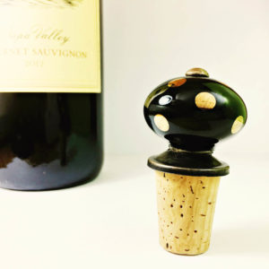 Black Gold Cute Wine Bottle Stopper Group Therapy Wine