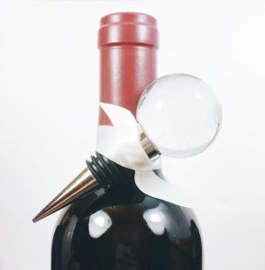 glass globe wine bottle stopper