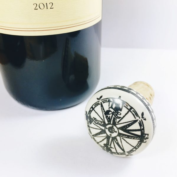 WSTP09e Compass Wine Bottle Stopper