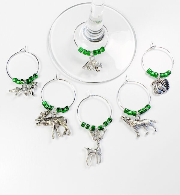 hunting wine charms