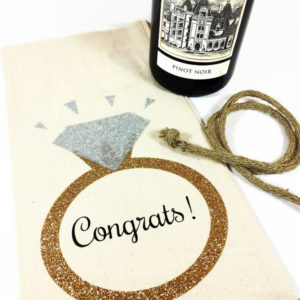 wine bag for bridal shower comes with rope jute tie