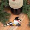 one handmade penguin wine stopper