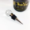 crystal wine stopper with pewter base