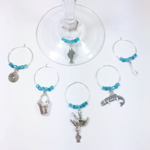 Fishing Wine Charms are unique fishing gifts