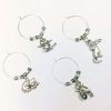 Set of 4 wine charms make an excellent gift for cat lovers