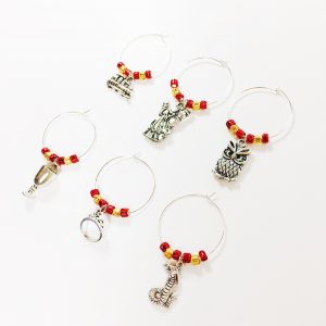 harry potter gift set of 6 wine charms