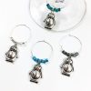 penguin wine charms set of 4