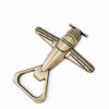 brass metal bottle opener airplane
