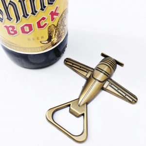 brass bottle opener airplane