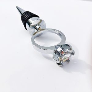large diamond ring wine stopper perfect for wedding gift