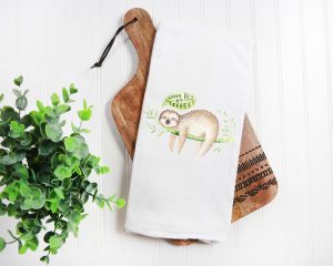 Sloth Kitchen Towel premium floursack towel