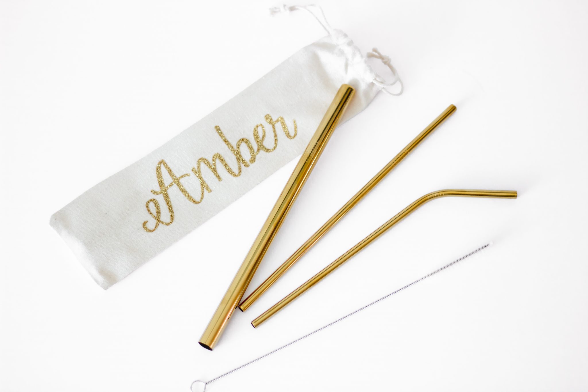 Gold Drinking Straws Group Therapy Wine