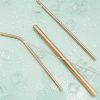 Rose Gold Metal Straws by Group Therapy Wine