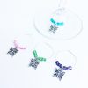 Butterfly Wine Charms Set of 4