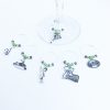 set of 6 travel wine glass tags