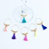 colorful tassel wine glass charms