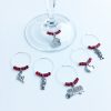 say thank you with set of 6 teacher wine charms