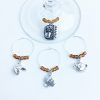 coffee lover wine charms set of 4