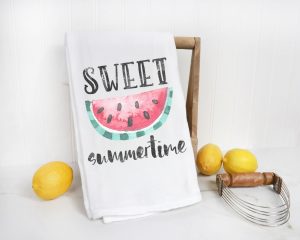watermelon flour sack towel