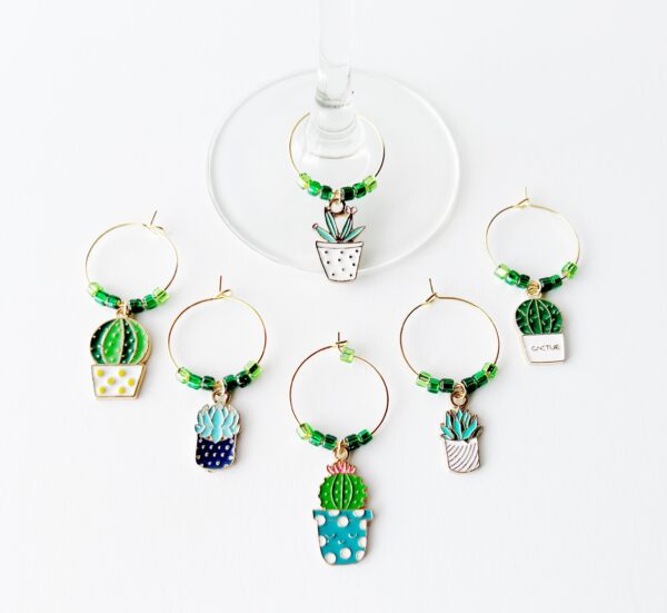 WINE225aa Plant Lover Wine Charms plant lover wine charms