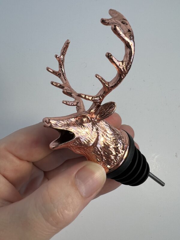 Deer Wine Bottle Pourer Rose Gold