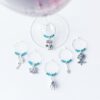 gift for garden lover WINE233c gift for garden lover, wine glass tags