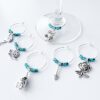 WINE233e plant wine charms set of 6 plant wine charms